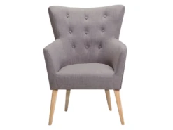 Fauteuil De Salon En Tissu Gris ANGEN -Fauteuil Boutique fauteuil 12110689