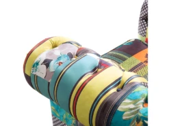 Fauteuil Patchwork En Tissu Jaune CHESTERFIELD -Fauteuil Boutique fauteuil 12110735