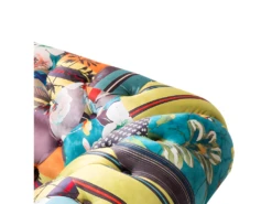 Fauteuil Patchwork En Tissu Jaune CHESTERFIELD -Fauteuil Boutique fauteuil 12110737