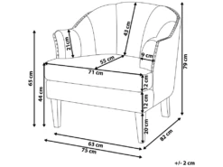 Fauteuil En Tissu Tapissé Beige ELVERUM -Fauteuil Boutique fauteuil 12158047