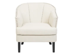 Fauteuil En Tissu Tapissé Beige ELVERUM -Fauteuil Boutique fauteuil 12158049