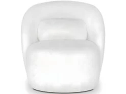 Fauteuil En Tissu Bouclette écru - Rondo