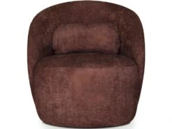 Fauteuil En Tissu Bouclette Terracotta - Rondo
