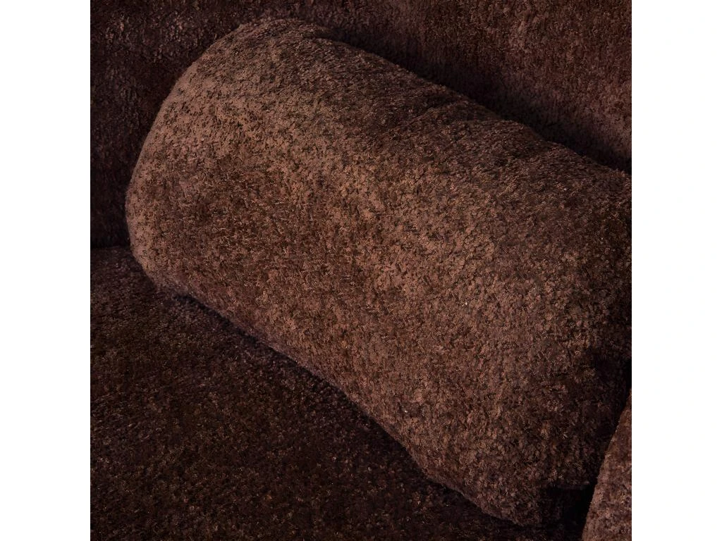 Fauteuil En Tissu Bouclette Terracotta - Rondo 5 Fauteuil En Tissu Bouclette Terracotta - Rondo – Image 5