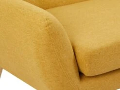 Fauteuil En Tissu Jaune Avec Boutons Gris SERTI II -Fauteuil Boutique fauteuil 12307539