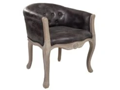 Fauteuil Rembourré En Bois 61x61x71 Cm