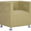 Fauteuil Chaise Siège Lounge Design Club Sofa Salon Cube Vert Polyester 1102270/2