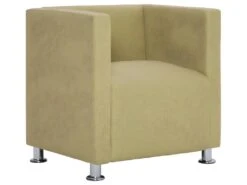 Fauteuil Chaise Siège Lounge Design Club Sofa Salon Cube Vert Polyester 1102270/2