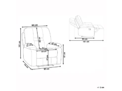 Fauteuil Inclinable En Tissu Gris BERGEN -Fauteuil Boutique fauteuil 12871065