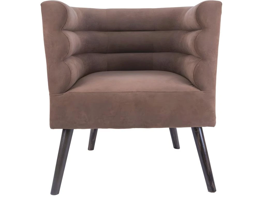 Fauteuil Design En Velours Et Bois Explicit Chocolat 2 Fauteuil Design En Velours Et Bois Explicit Chocolat – Image 2