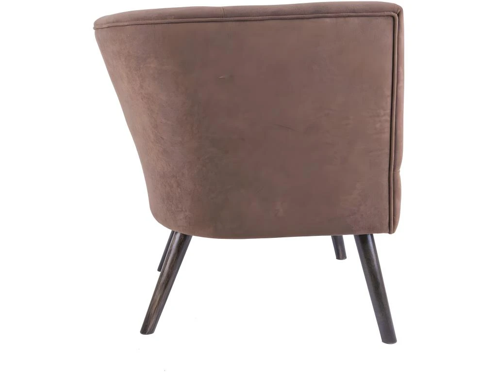 Fauteuil Design En Velours Et Bois Explicit Chocolat 3 Fauteuil Design En Velours Et Bois Explicit Chocolat – Image 3