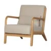 MARK - Fauteuil Scandinave Tissu Naturel