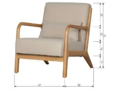 MARK - Fauteuil Scandinave Tissu Naturel -Fauteuil Boutique fauteuil 13272291