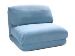 Nalo - Chauffeuse Convertible 1 Place En Tissu - Couleur - Bleu Pastel