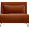 Joe Harper - Fauteuil Convertible En Velours - Couleur - Rouille