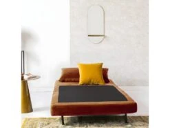 Joe Harper - Fauteuil Convertible En Velours - Couleur - Rouille -Fauteuil Boutique fauteuil 13288395