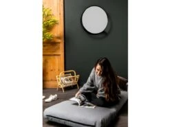 Nalo - Chauffeuse Convertible 1 Place En Tissu - Couleur - Gris Nuage -Fauteuil Boutique fauteuil 13288415