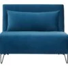 Joe Harper - Fauteuil Convertible En Velours - Couleur - Bleu Foncé