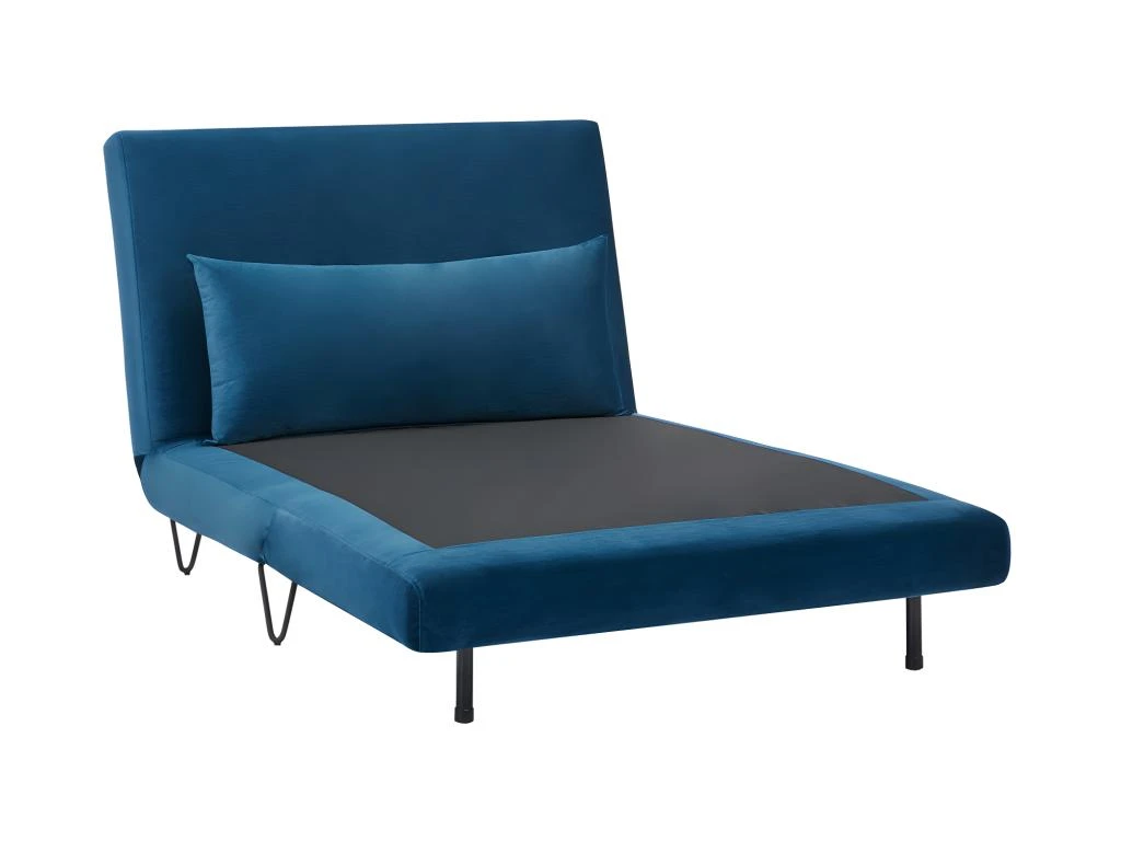 Joe Harper - Fauteuil Convertible En Velours - Couleur - Bleu Foncé 8 Joe Harper - Fauteuil Convertible En Velours - Couleur - Bleu Foncé – Image 8