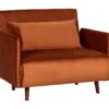 Belushi - Fauteuil Convertible En Velours - Couleur - Rouille