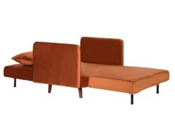 Belushi - Fauteuil Convertible En Velours - Couleur - Rouille -Fauteuil Boutique fauteuil 13390581