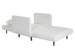 Belushi - Fauteuil Convertible En Tissu Bouclette - Couleur - Ecru -Fauteuil Boutique fauteuil 13390617