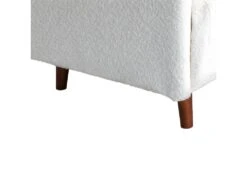 Belushi - Fauteuil Convertible En Tissu Bouclette - Couleur - Ecru -Fauteuil Boutique fauteuil 13390621