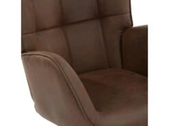 URBAN MEUBLE Fauteuil Vintage Chaise Pivotant Pour Bureau Salon Chambre Avec Un Revêtement En Tissu Des Accoudoirs Rembourés, Métal, Marron, 70*80*100CM 7 URBAN MEUBLE Fauteuil Vintage Chaise Pivotant Pour Bureau Salon Chambre Avec Un Revêtement En Tissu Des Accoudoirs Rembourés, Métal, Marron, 70*80*100CM -Fauteuil Boutique fauteuil 14021573