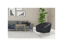 Fauteuil Design "Doreen" 88cm Noir -Fauteuil Boutique fauteuil 14218235