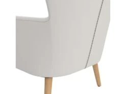 Chaise D'appoint Rembourrée En Tissu Blanc -Fauteuil Boutique fauteuil 14429829