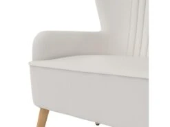 Chaise D'appoint Rembourrée En Tissu Blanc -Fauteuil Boutique fauteuil 14429831