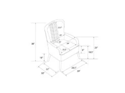 Chaise D'appoint Rembourrée En Tissu Blanc -Fauteuil Boutique fauteuil 14429833