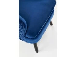 Fauteuil Rembourré En Velours 70 X 78 X 100 Cm - Bleu Foncé -Fauteuil Boutique fauteuil 14700853