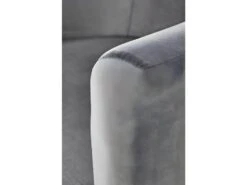 Fauteuil En Velours 66 X 58 X 41 Cm - Gris Foncé/Naturel -Fauteuil Boutique fauteuil 14700929