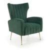 Fauteuil Rembourré En Velours 73 X 70 X 94 Cm - Vert
