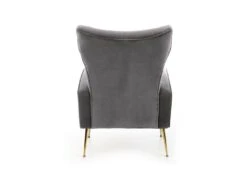 Fauteuil Rembourré En Velours 73 X 70 X 94 Cm - Gris -Fauteuil Boutique fauteuil 14701087