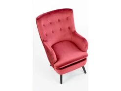 Fauteuil Rembourré En Velours 70 X 78 X 100 Cm - Rouge Foncé -Fauteuil Boutique fauteuil 14701587
