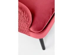 Fauteuil Rembourré En Velours 70 X 78 X 100 Cm - Rouge Foncé -Fauteuil Boutique fauteuil 14701593