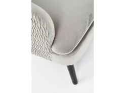 Fauteuil Rembourré En Velours 70 X 78 X 100 Cm - Gris -Fauteuil Boutique fauteuil 14702047