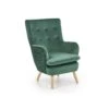 Fauteuil Rembourré En Velours 70 X 78 X 100 Cm - Vert Foncé