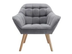 Fauteuil En Tissu Gris CASERTA -Fauteuil Boutique fauteuil 14801861