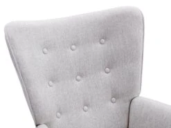 Fauteuil En Tissu Gris Clair VATELY 10 Fauteuil En Tissu Gris Clair VATELY -Fauteuil Boutique fauteuil 14811915