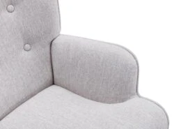 Fauteuil En Tissu Gris Clair VATELY 11 Fauteuil En Tissu Gris Clair VATELY -Fauteuil Boutique fauteuil 14811917