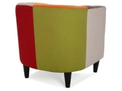 Fauteuil Pour Salon Red Patchwork, 56 X 62 X 64 Cm, Coton Et Bois, Rouge 10 Fauteuil Pour Salon Red Patchwork, 56 X 62 X 64 Cm, Coton Et Bois, Rouge -Fauteuil Boutique fauteuil 15812093