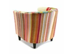 Fauteuil Pour Salon Pink Patchwork, 56 X 62 X 64 Cm, Coton Et Bois, Rose -Fauteuil Boutique fauteuil 15812149