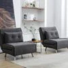 Fauteuil Convertible En Tissu Anthracite URIBIA