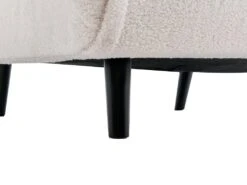 Fauteuil Convertible En Tissu Bouclette Ivoire URIBIA -Fauteuil Boutique fauteuil 15920473