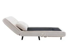 Fauteuil Convertible En Tissu Bouclette Ivoire URIBIA -Fauteuil Boutique fauteuil 15920477