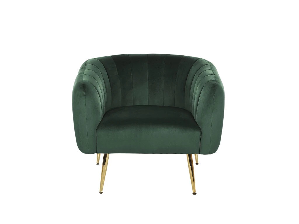 Fauteuil Club En Velours Vert LACONIA 4 Fauteuil Club En Velours Vert LACONIA – Image 4