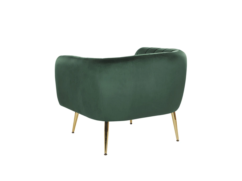 Fauteuil Club En Velours Vert LACONIA 5 Fauteuil Club En Velours Vert LACONIA – Image 5